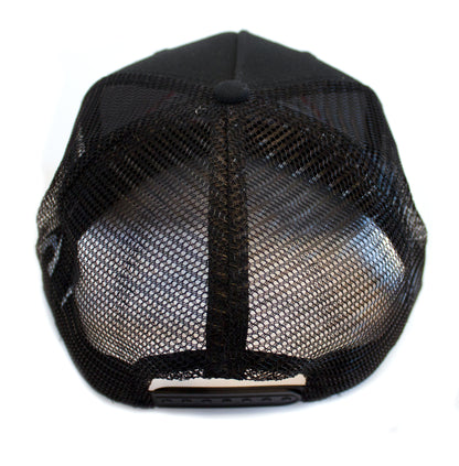 LIMITED EDITION Red Diamond Black Vintage Trucker — High Profile 5-Panel